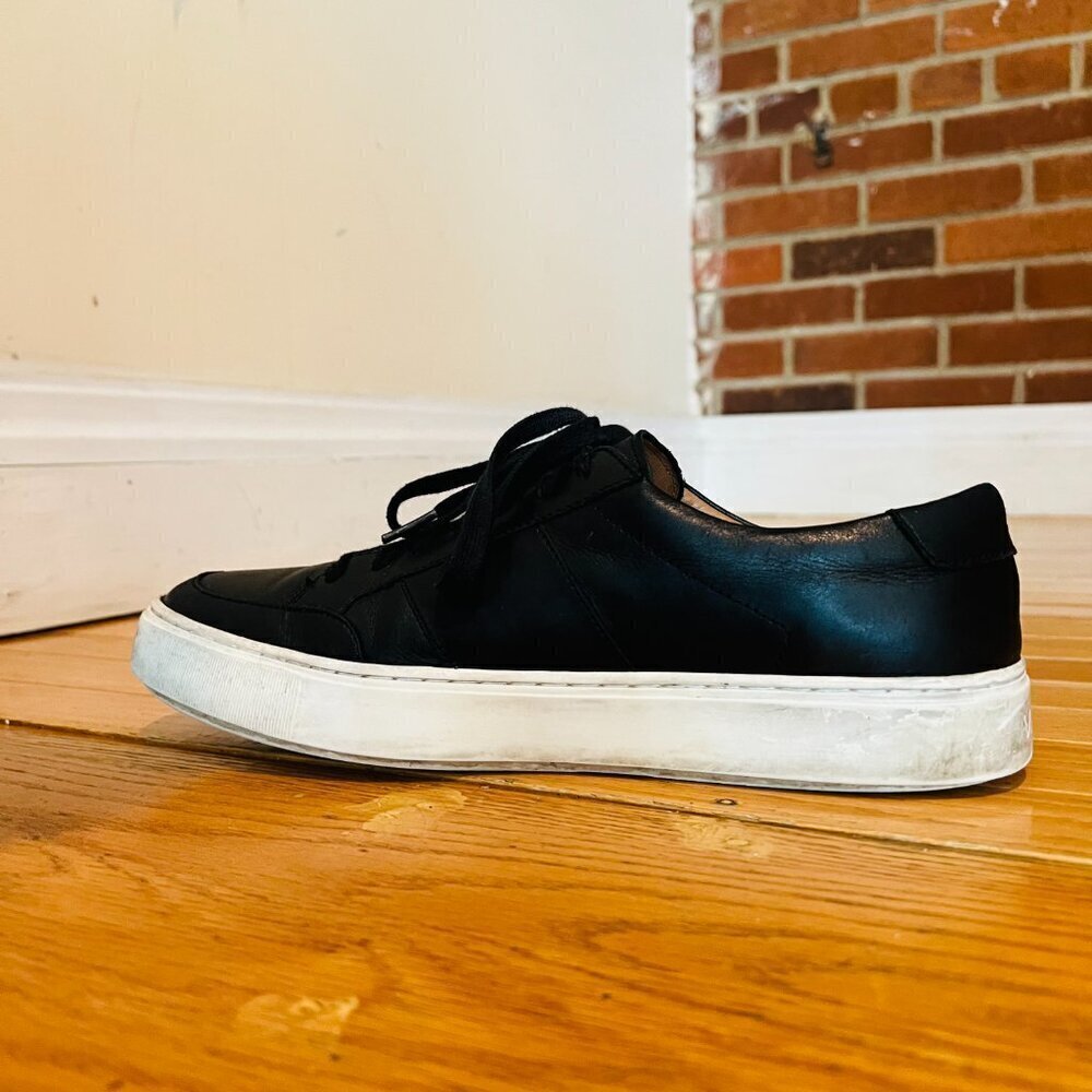 Vince Leonard Leather Platform Sneakers Size 9.5 - Picture 3 of 16